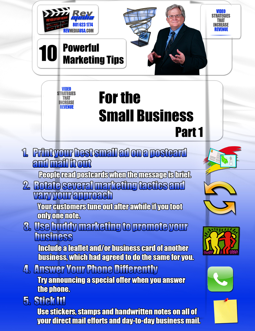 Ten Powerful Marketing Tips for the Small Business - Part 1, Video Production, Salt Lake Utah