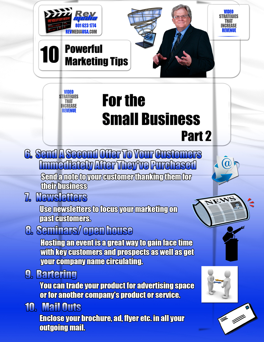 Ten Powerful Marketing Tips for the Small Business - Part 2, Video Production, Orem Utah