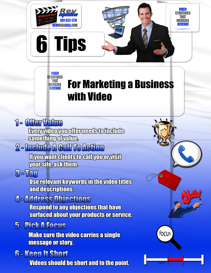 6 Tips for Marketing a Business with Video, Video Marketing, Orem Utah