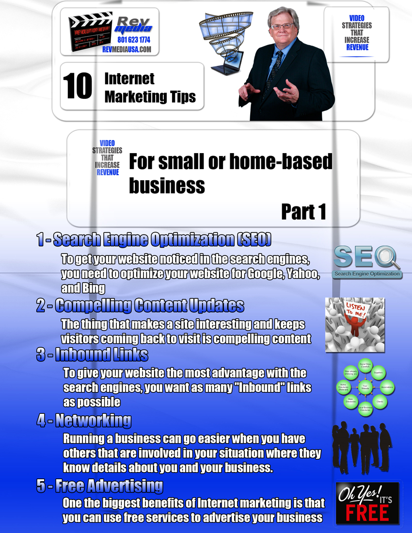 Top 10 Internet Marketing Tips for Small or Home-based Business - Part 1, VIdeo Marketing, Salt Lake Utah
